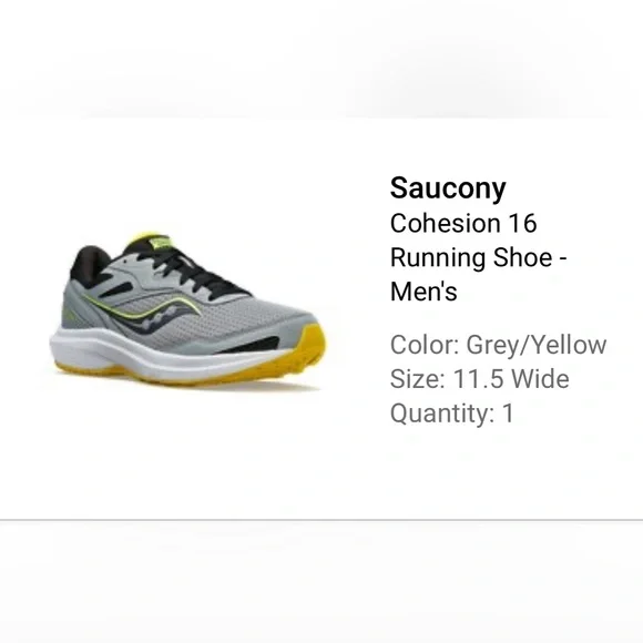 Saucony Cohesion 16 Men’s Running Shoe Size 11.5 Wide - Picture 5 of 5